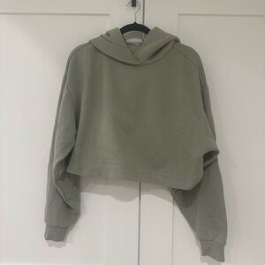 Alo limestone Green Cropped bae Hoodie